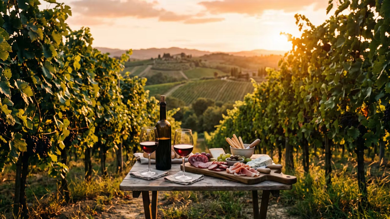 Aperitivo in vigna vicino Milano: tramonto tra i filari di San Colombano